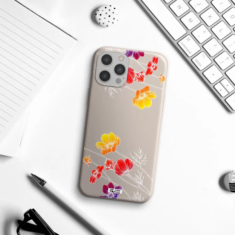 Hibiscus Flower Apple iPhone 12 pro Silicone Stone Case