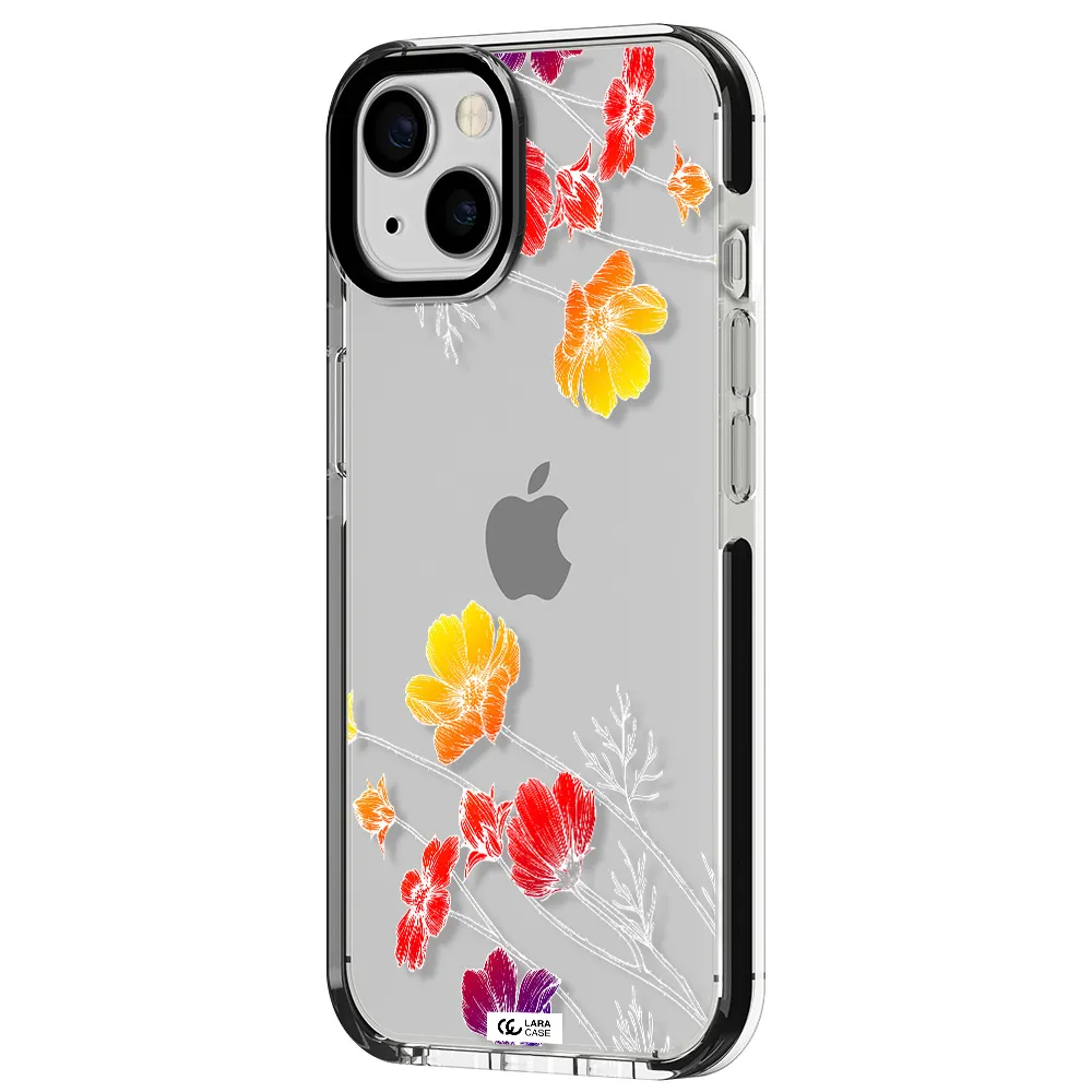 Hibiscus Flower Apple iPhone 13 impact black border Case