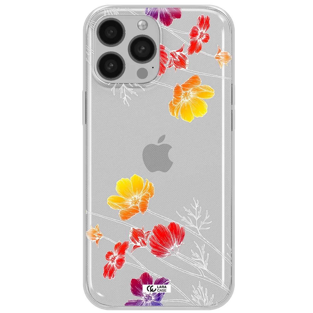 Hibiscus Flower Apple iPhone 13 Pro Clear TPU Case