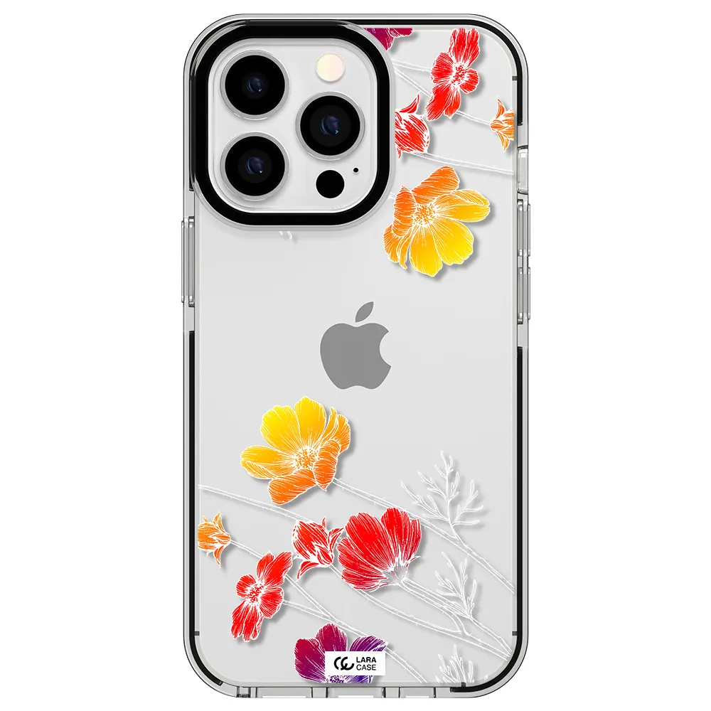 Hibiscus Flower Apple iPhone 13 Pro impact black border Case