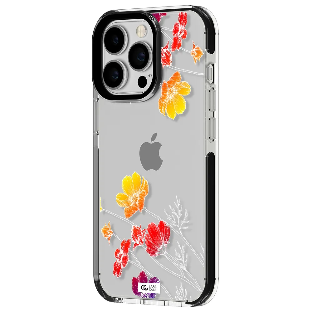 Hibiscus Flower Apple iPhone 13 Pro impact black border Case