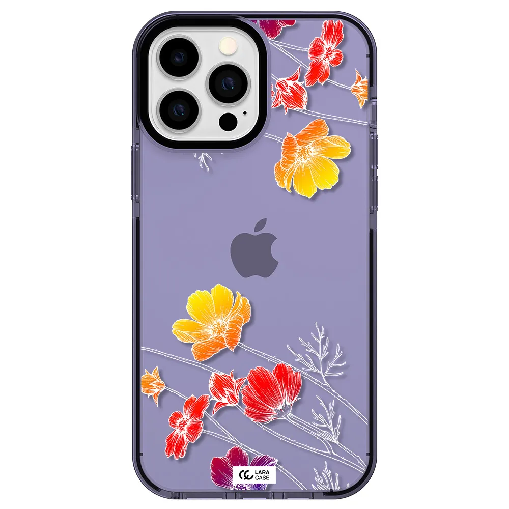 Hibiscus Flower Apple iPhone 13 Pro Max impact Lilac Case