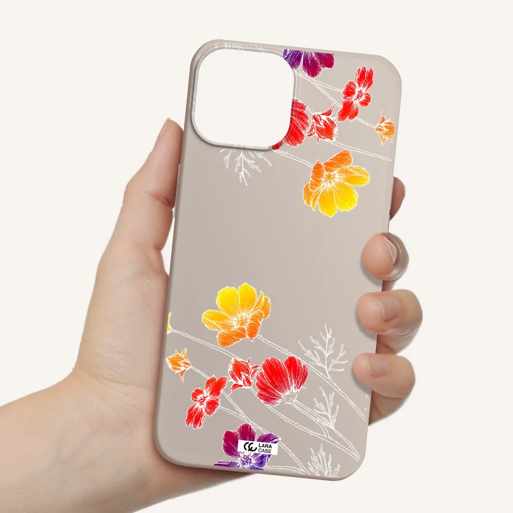 Hibiscus Flower Apple iPhone 13 Silicone Stone Case