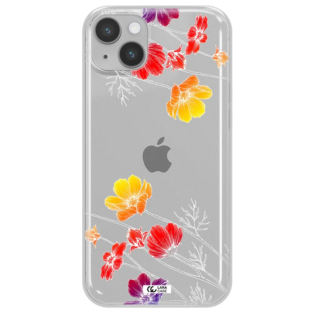 Hibiscus Flower Apple iPhone 14 Clear TPU Case