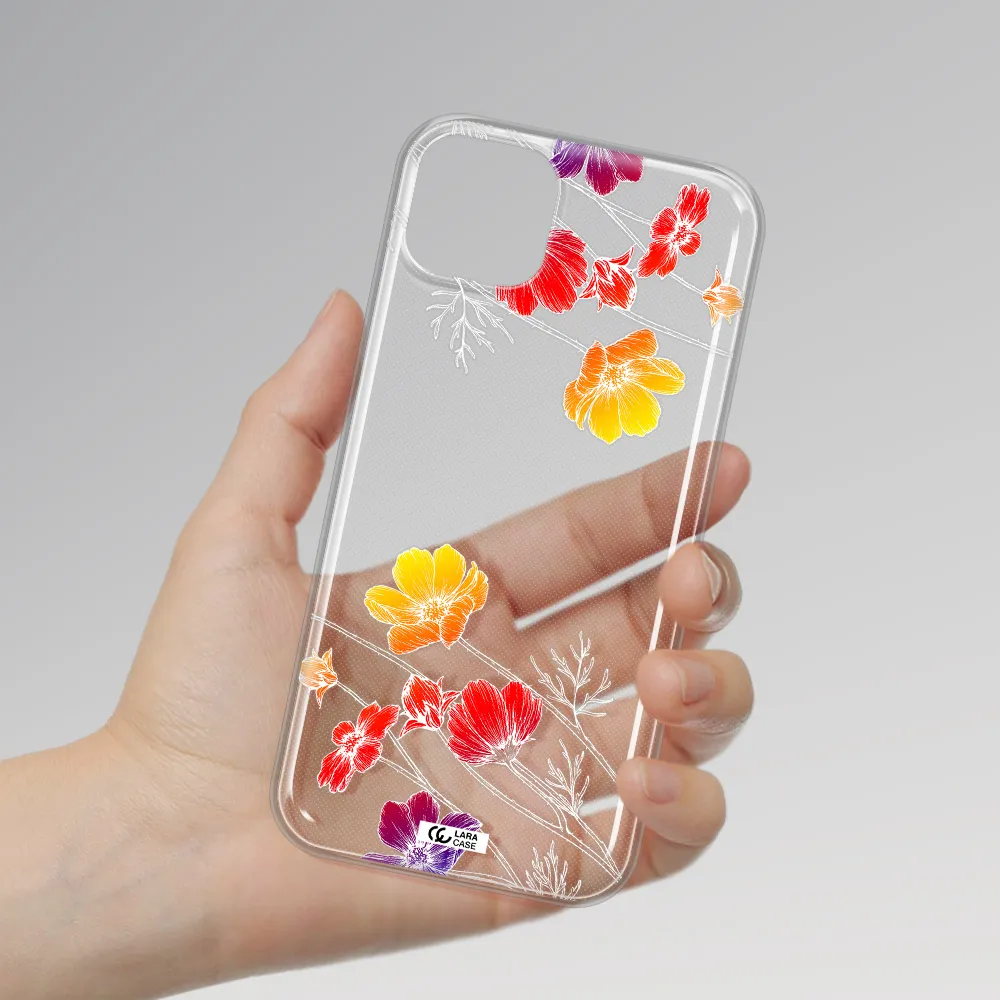 Hibiscus Flower Apple iPhone 14 Clear TPU Case