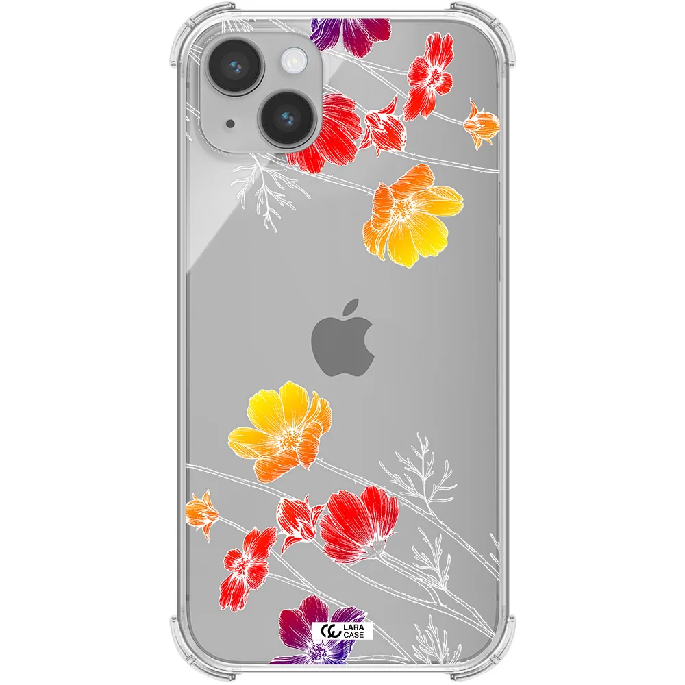 Hibiscus Flower Apple iPhone 14 plus Clear PC Case