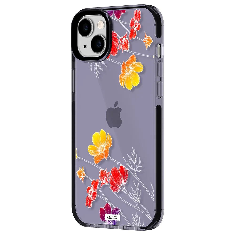Hibiscus Flower Apple iPhone 14 plus impact Lilac Case