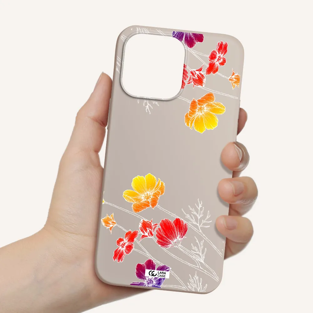 Hibiscus Flower Apple iPhone 14 pro max Silicone Stone Case