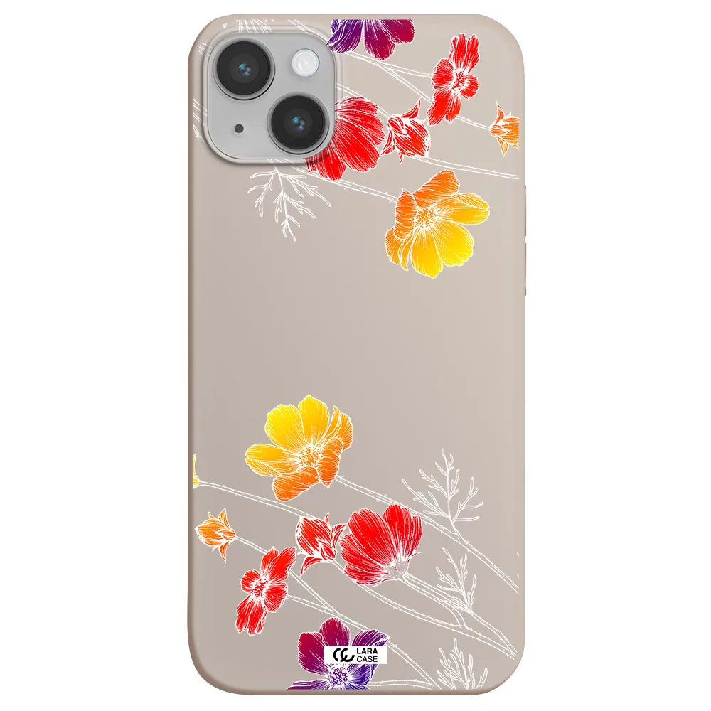 Hibiscus Flower Apple iPhone 14 Silicone Stone Case