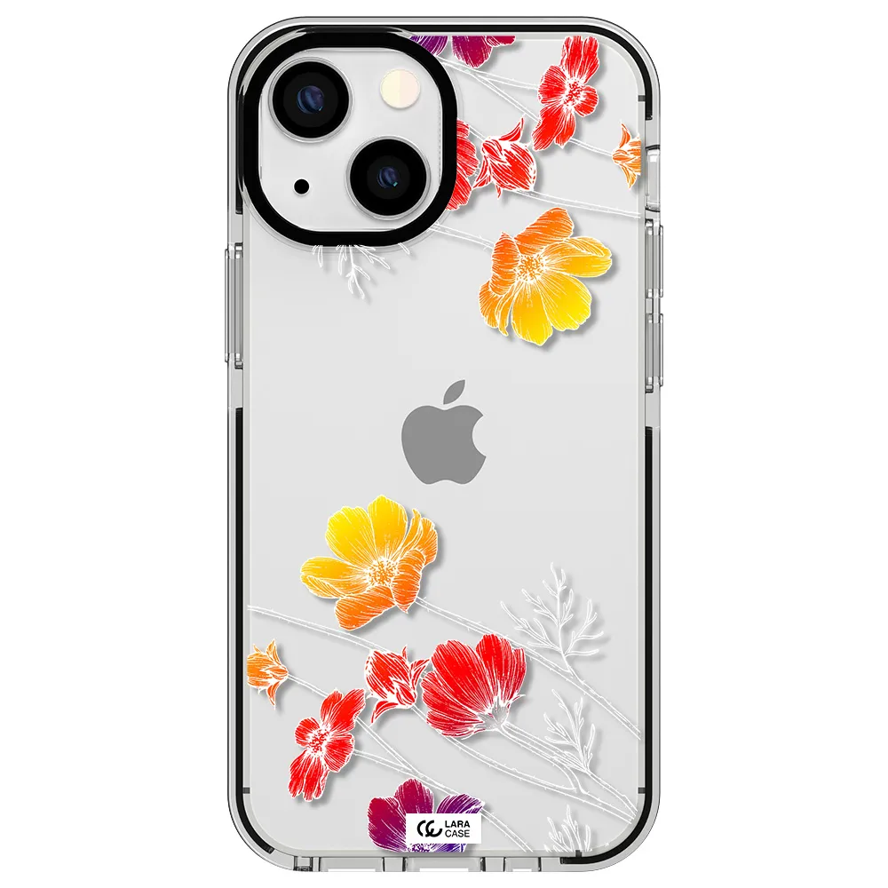 Hibiscus Flower Apple iPhone 15 impact black border Case