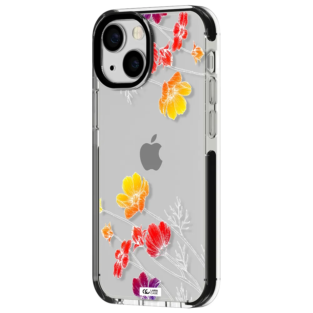 Hibiscus Flower Apple iPhone 15 impact black border Case