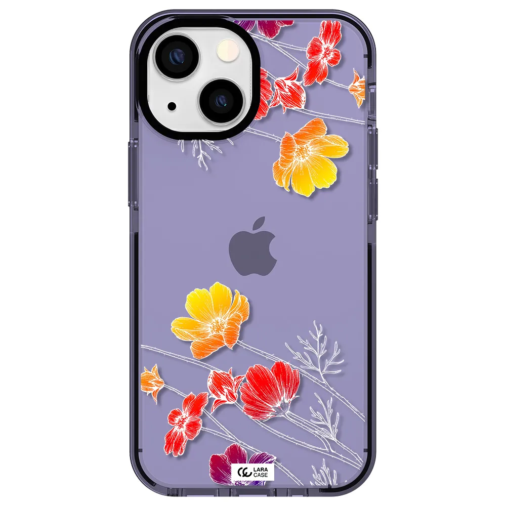 Hibiscus Flower Apple iPhone 15 impact Lilac Case