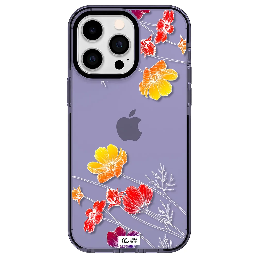 Hibiscus Flower Apple iPhone 15 Pro Max impact Lilac Case