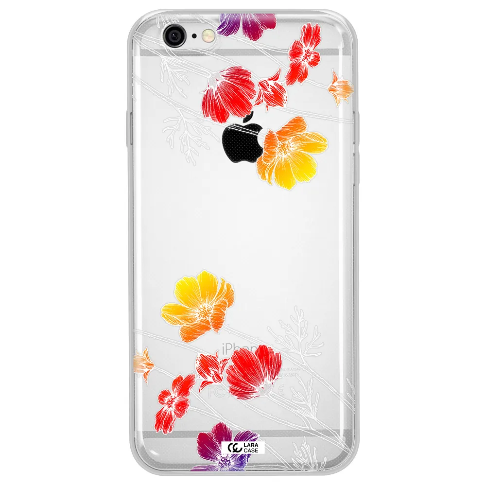 Hibiscus Flower Apple iPhone 6 plus Clear TPU Case