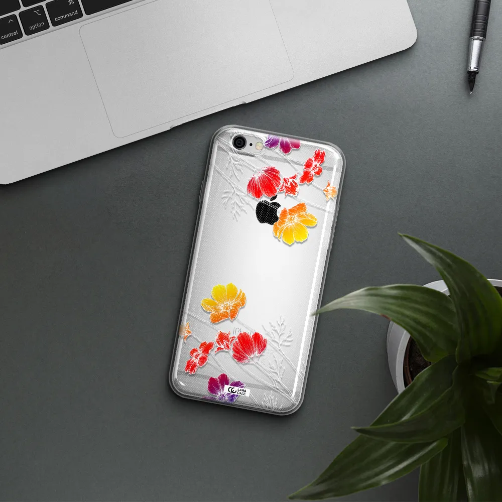 Hibiscus Flower Apple iPhone 6 plus Clear TPU Case