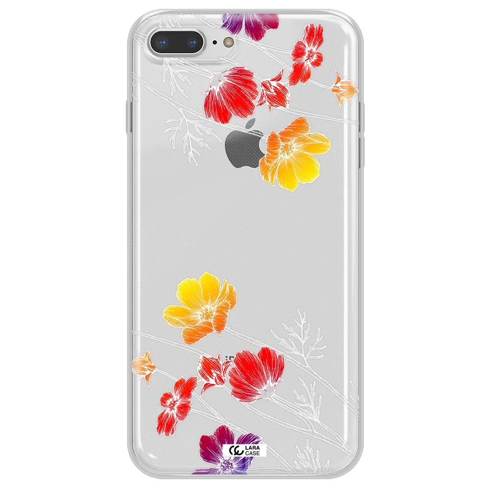 Hibiscus Flower Apple iPhone 7 plus Clear TPU Case