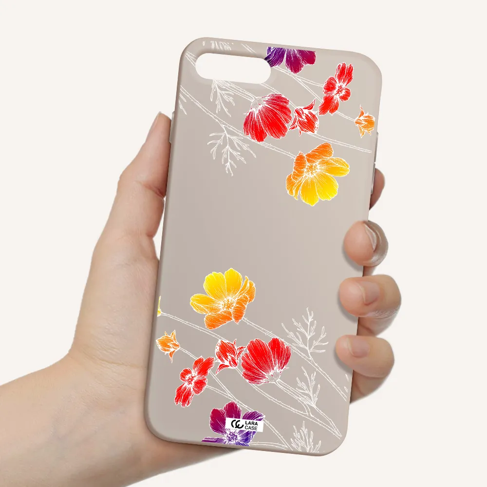Hibiscus Flower Apple iPhone 7 plus Silicone Stone Case