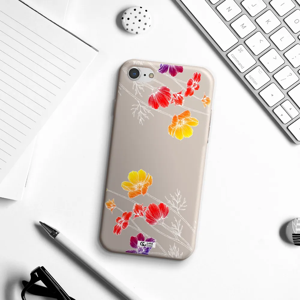 Hibiscus Flower Apple iPhone 7 Silicone Stone Case