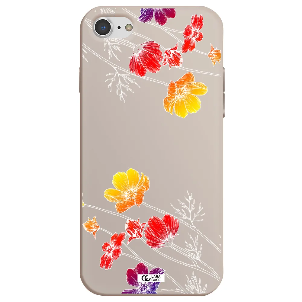 Hibiscus Flower Apple iPhone 8 Silicone Stone Case