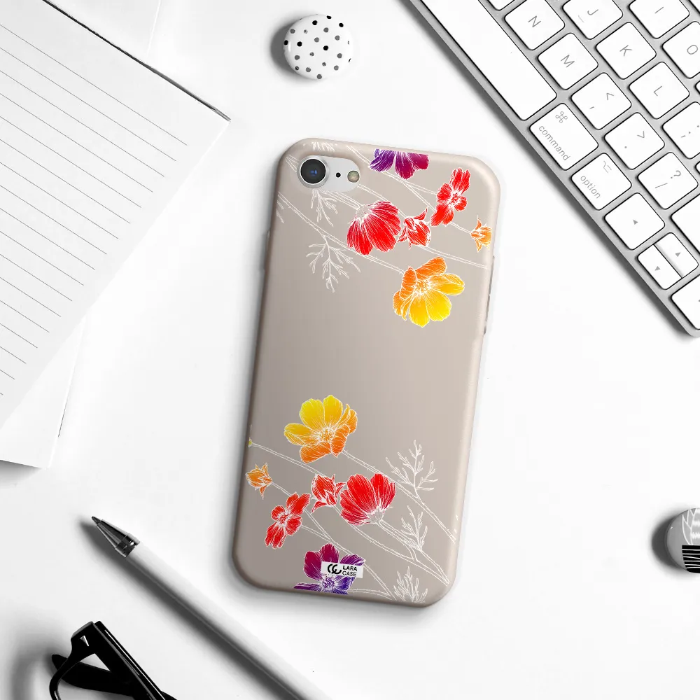 Hibiscus Flower Apple iPhone 8 Silicone Stone Case