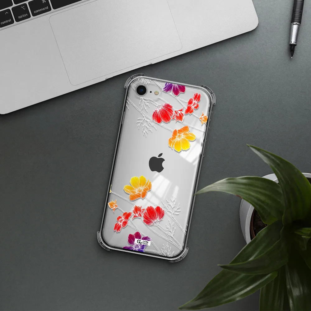 Hibiscus Flower Apple iPhone se 2020 Clear PC Case