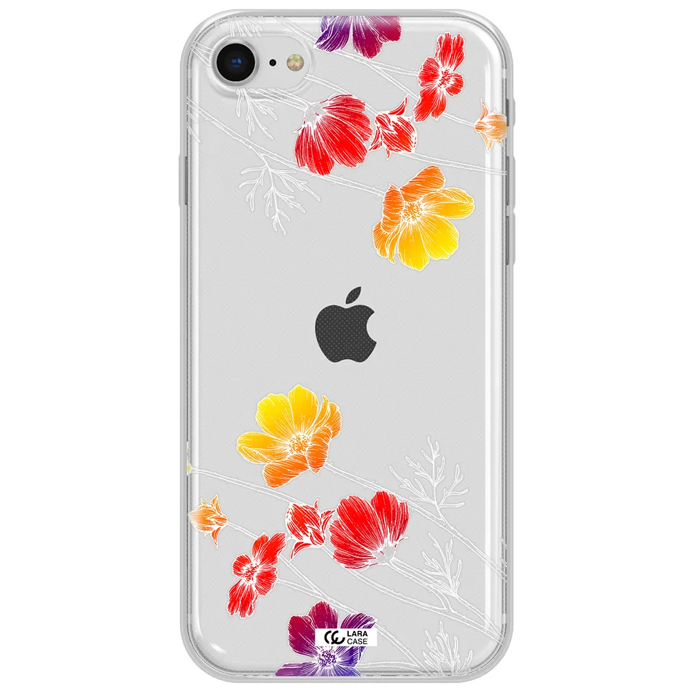 Hibiscus Flower Apple Iphone Se 2020 Clear Tpu Case