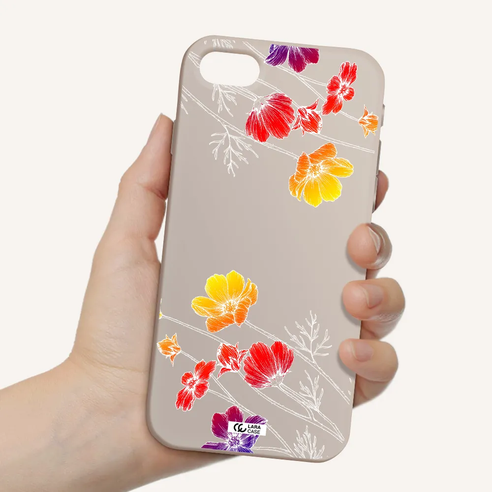 Hibiscus Flower Apple iPhone se 2020 Silicone Stone Case