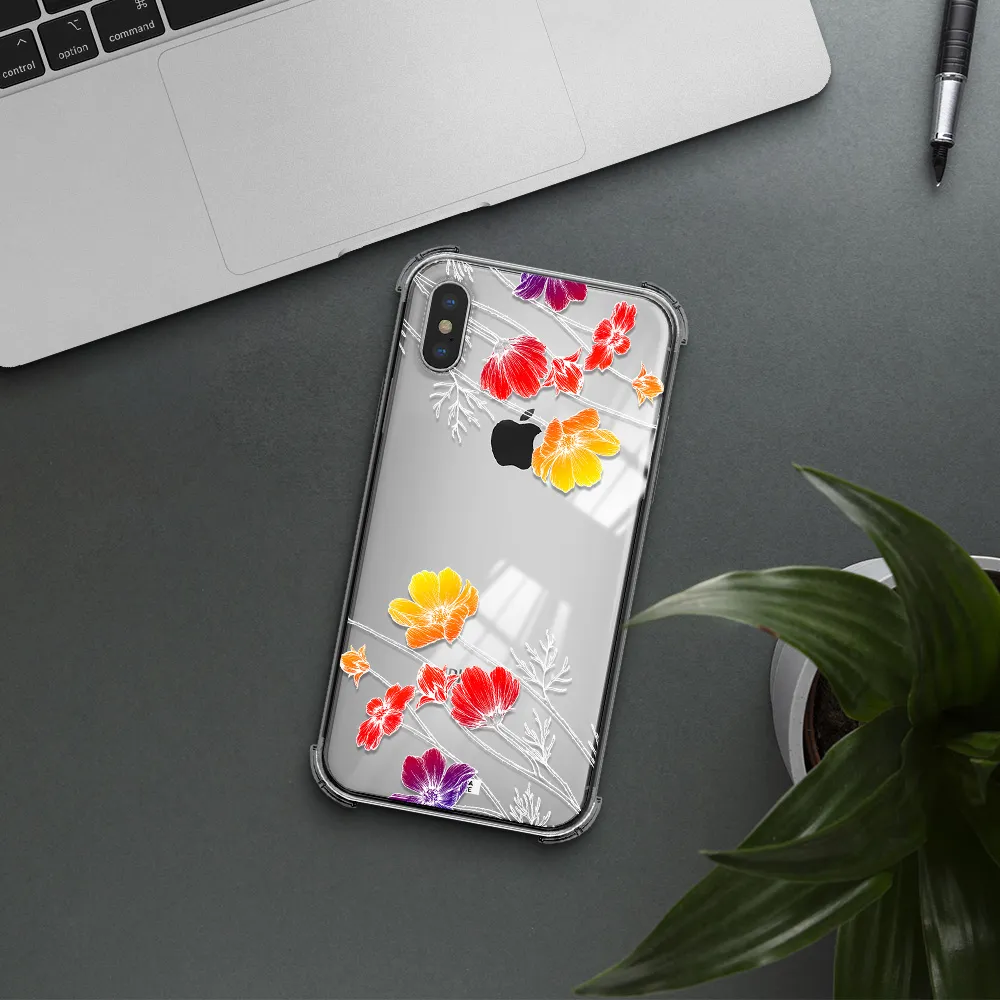 Hibiscus Flower Apple iPhone X Clear PC Case