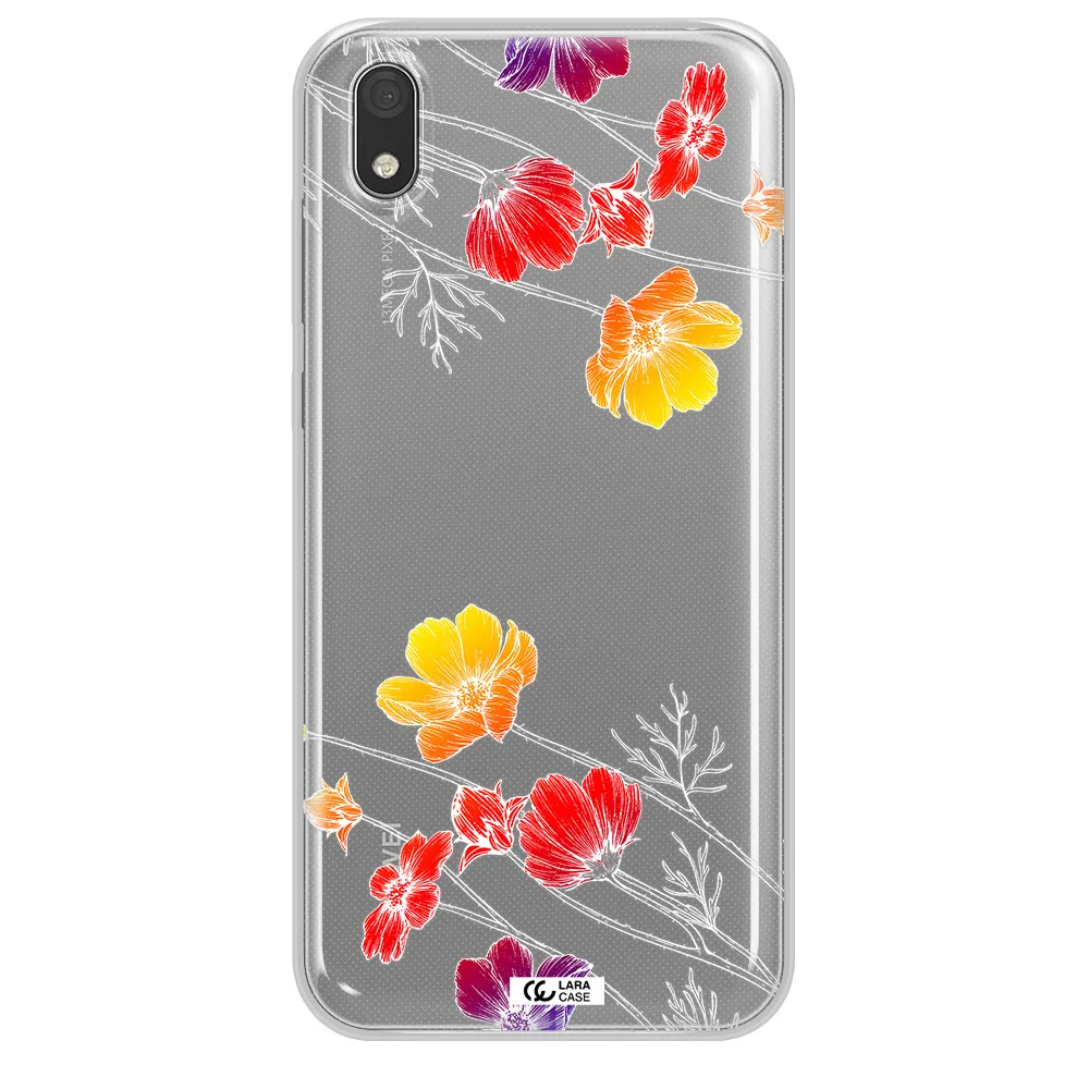Hibiscus Flower Huawei Honor 8S Clear TPU Case