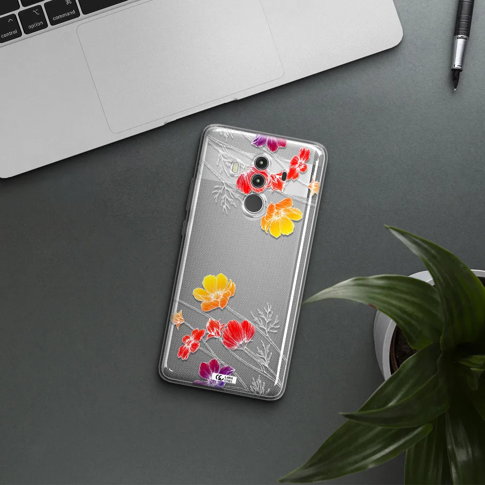 Hibiscus Flower Huawei Mate 10 Clear TPU Case