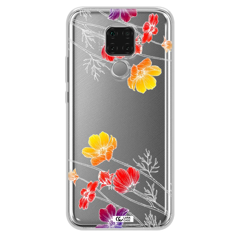 Hibiscus Flower Huawei Mate 30 Lite Clear TPU Case