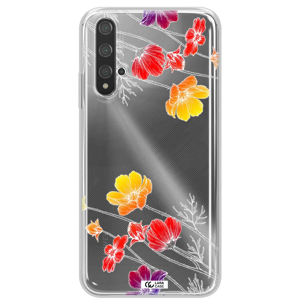 Hibiscus Flower Huawei Nova 5t Clear TPU Case