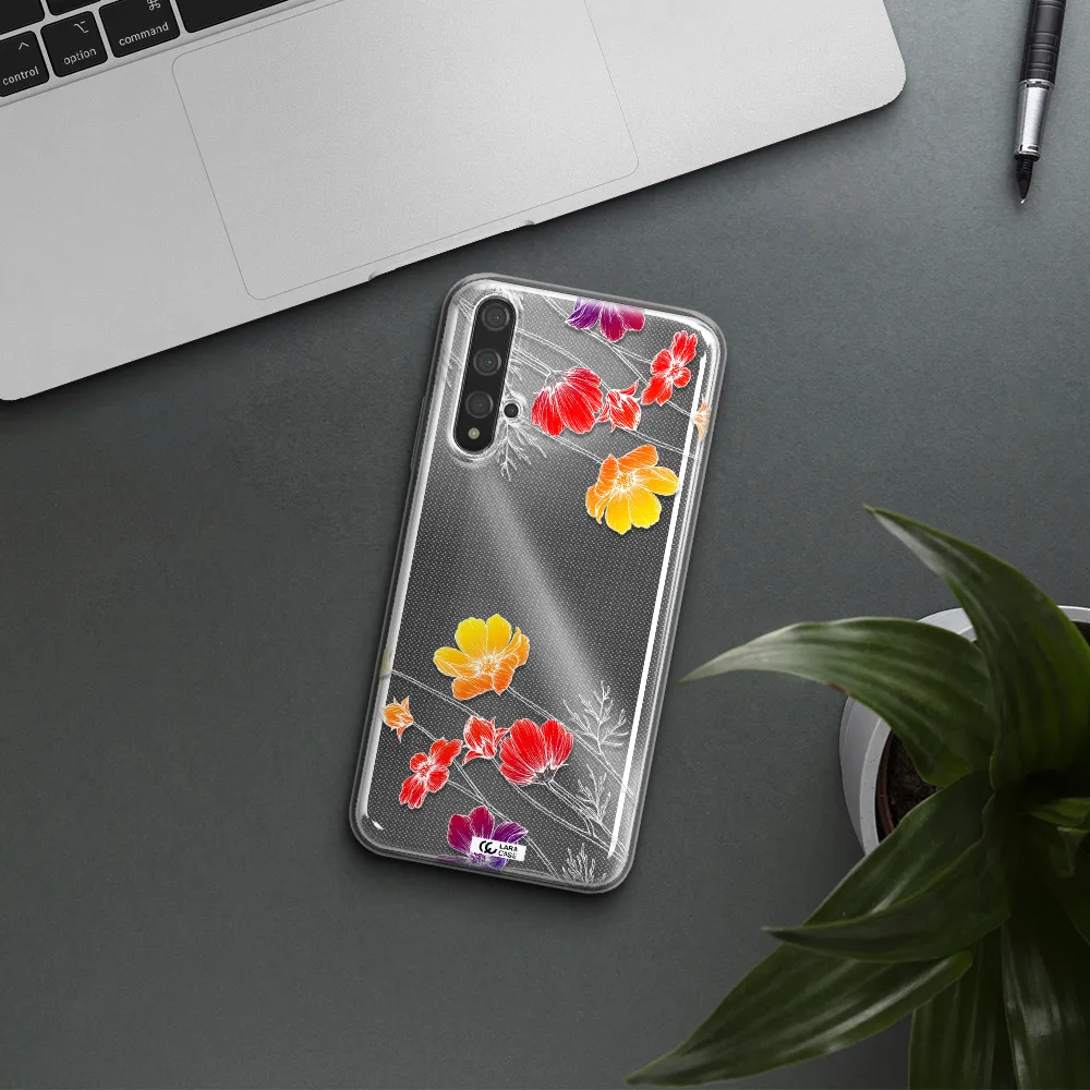 Hibiscus Flower Huawei Nova 5t Clear TPU Case