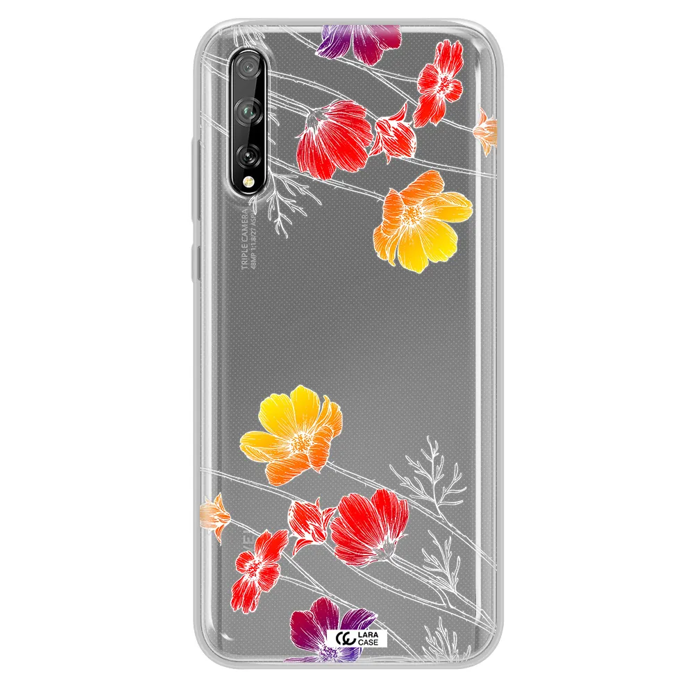 Hibiscus Flower Huawei P Smart S Clear TPU Case
