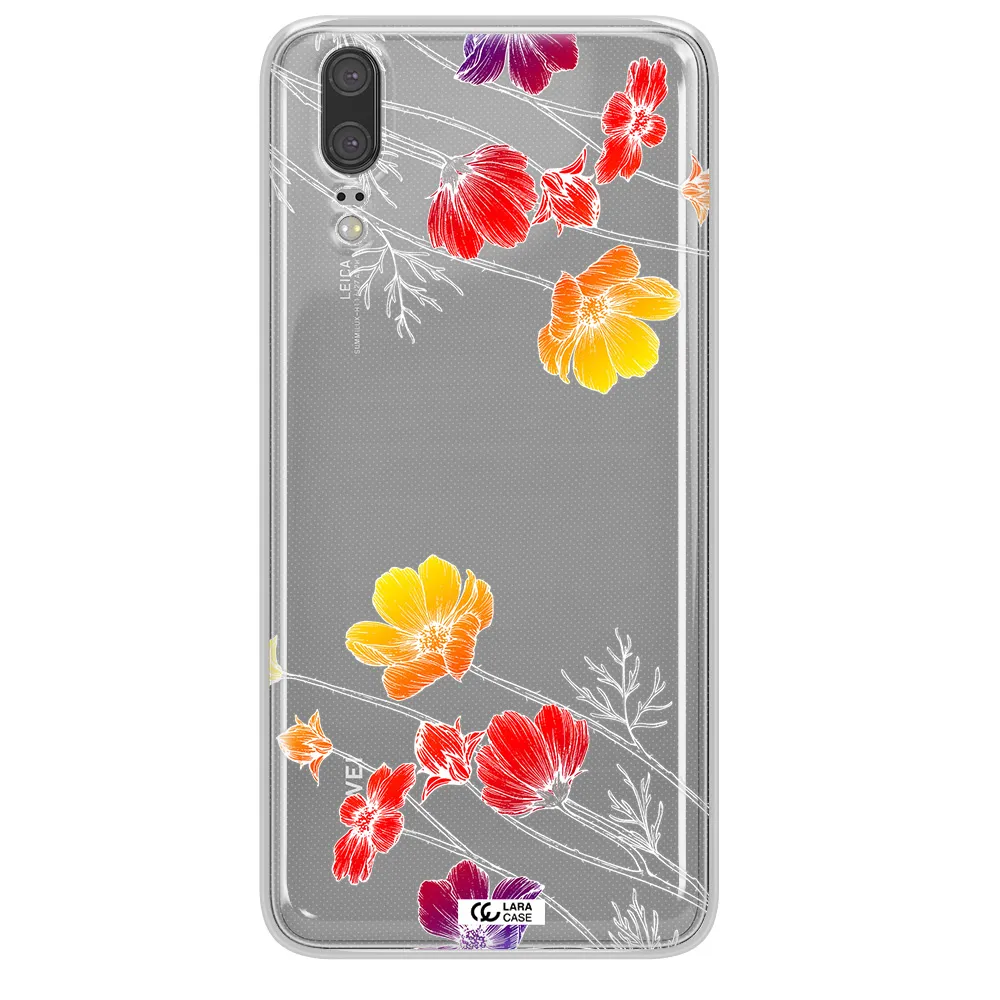 Hibiscus Flower Huawei P20 Clear TPU Case