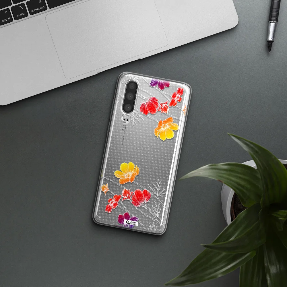 Hibiscus Flower Huawei P30 Clear TPU Case