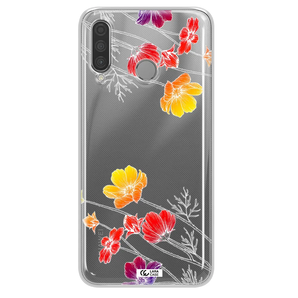 Hibiscus Flower Huawei P30 Lite Clear TPU Case
