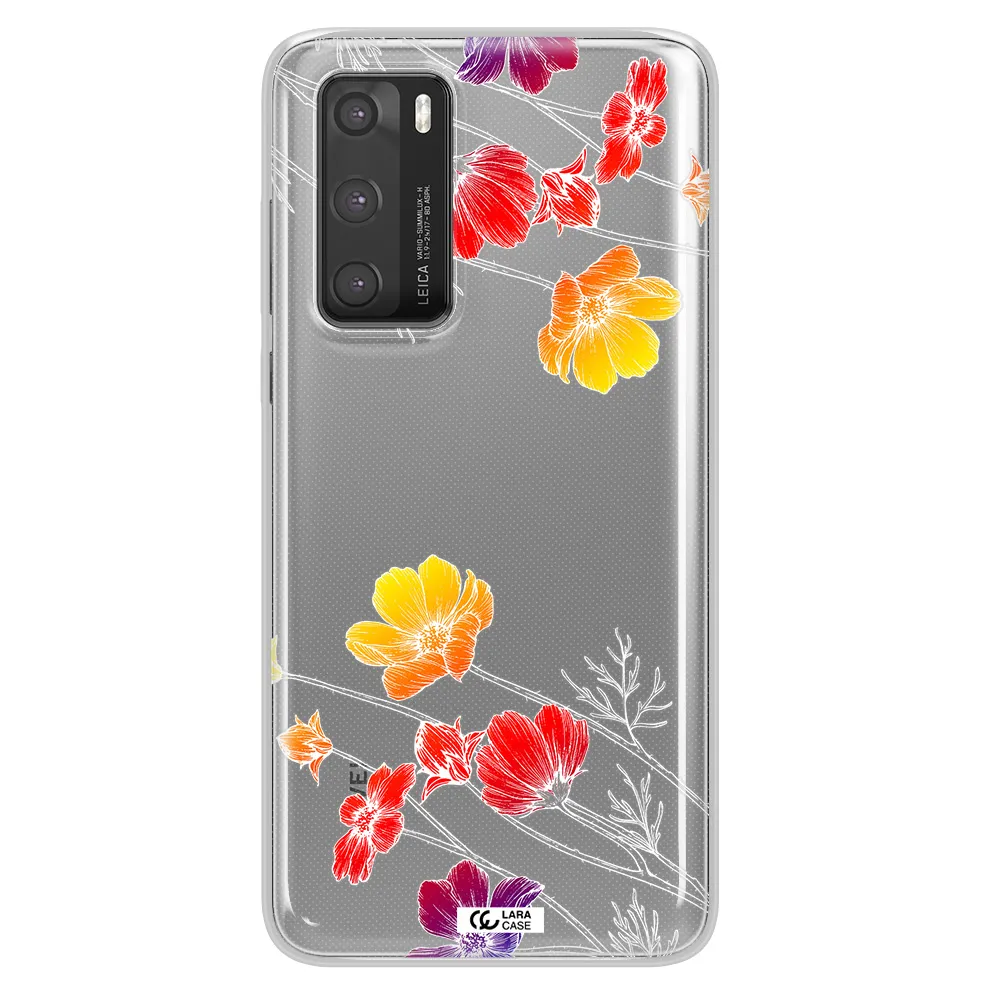 Hibiscus Flower Huawei P40 Clear TPU Case