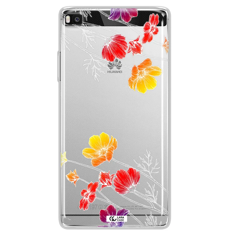 Hibiscus Flower Huawei P8 Clear TPU Case