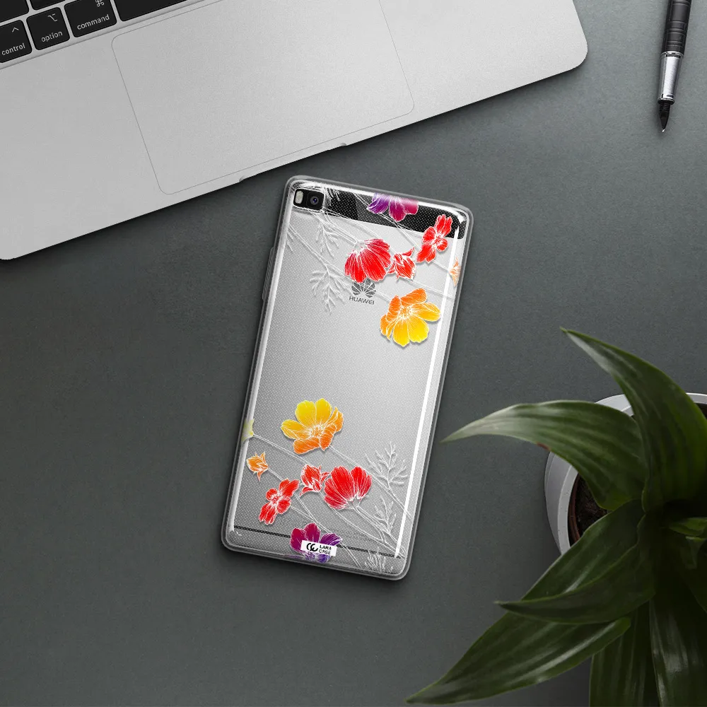 Hibiscus Flower Huawei P8 Clear TPU Case
