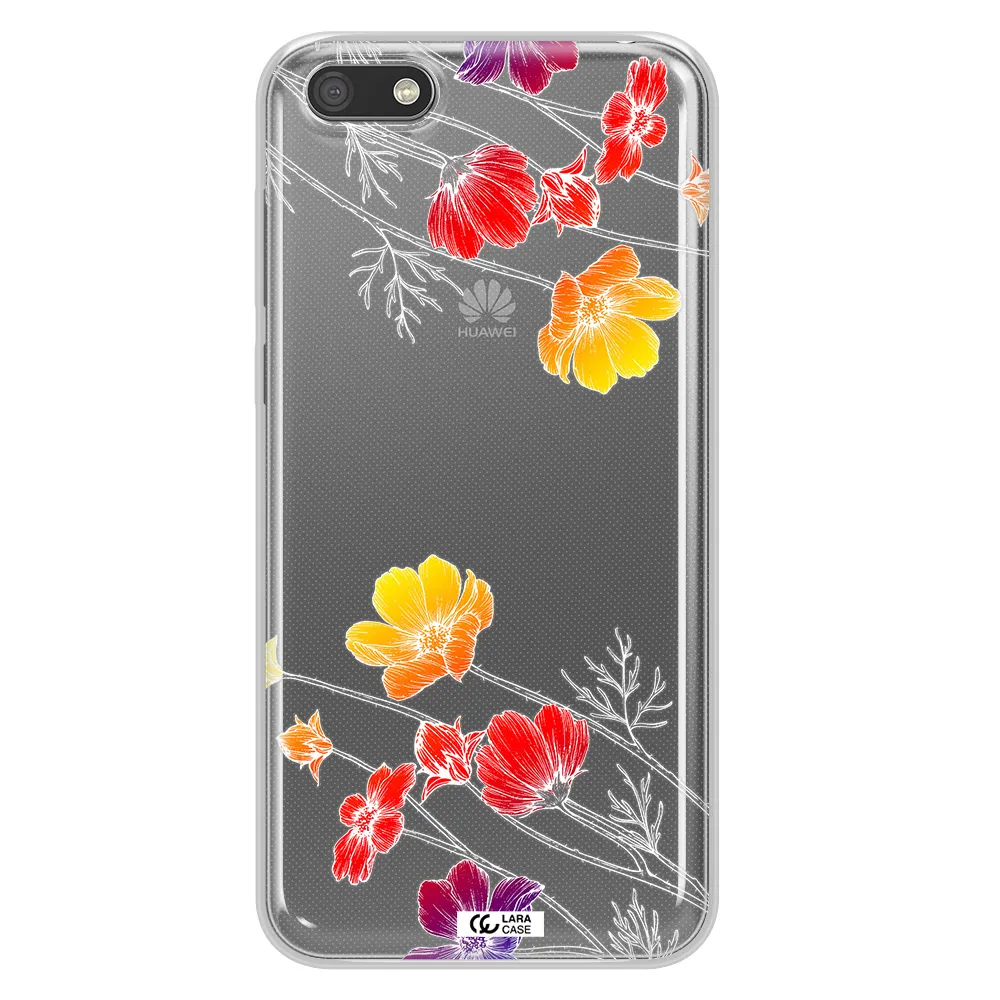 Hibiscus Flower Huawei Y5 2018 Clear TPU Case