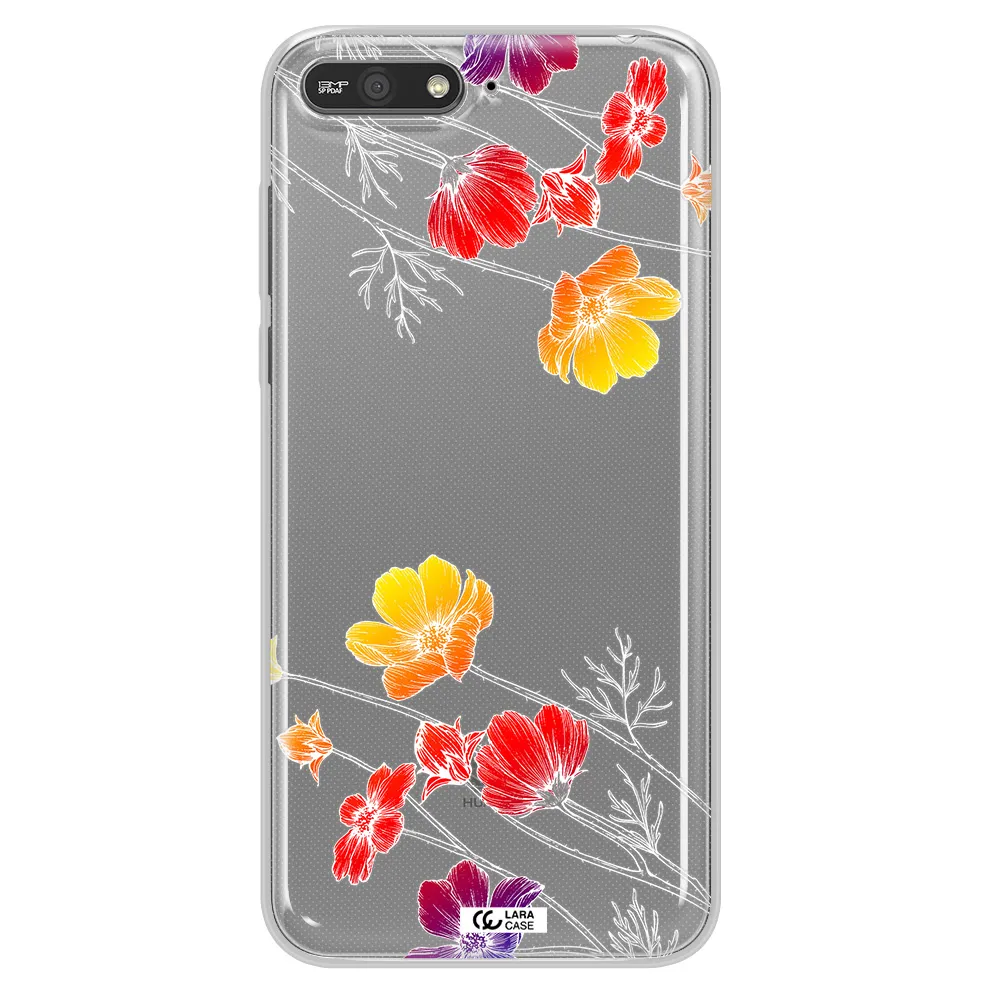 Hibiscus Flower Huawei Y6 2018 Clear TPU Case