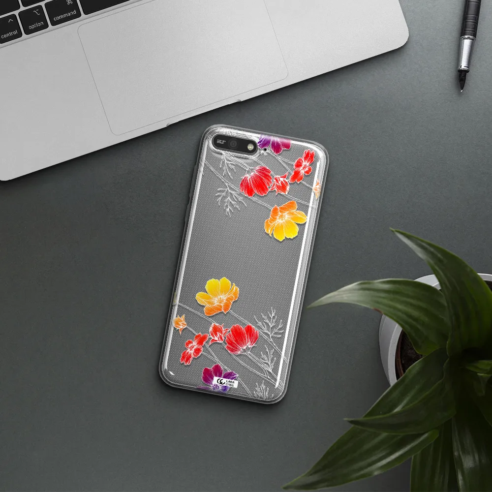 Hibiscus Flower Huawei Y6 2018 Clear TPU Case