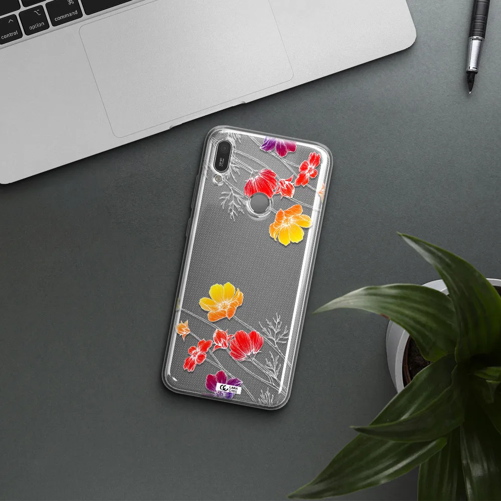 Hibiscus Flower Huawei Y6 2019 Clear TPU Case