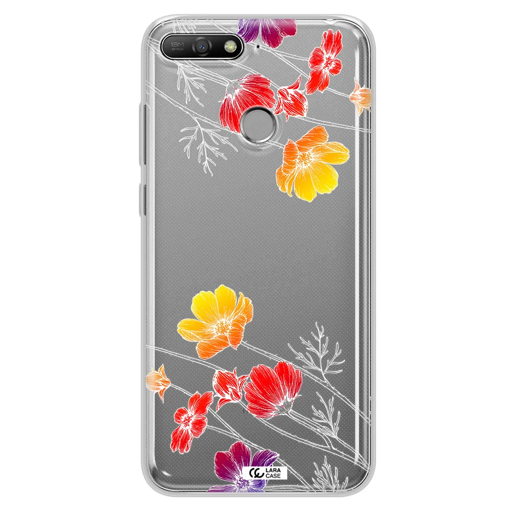 Hibiscus Flower Huawei Y6 Prime 2018 Clear TPU Case