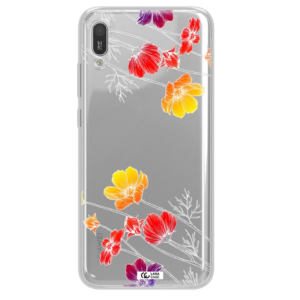 Hibiscus Flower Huawei Y6 Pro 2019 Clear TPU Case