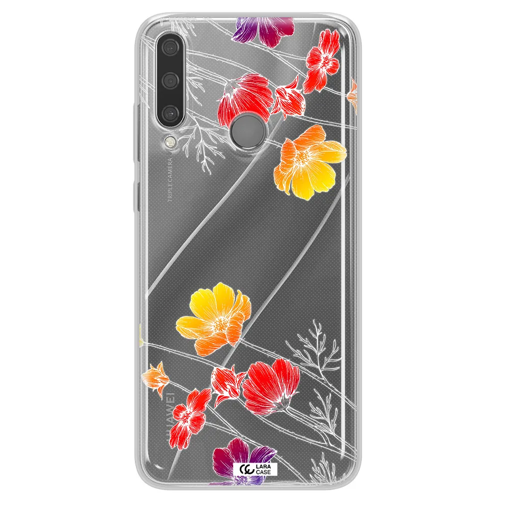 Hibiscus Flower Huawei Y6P Clear TPU Case