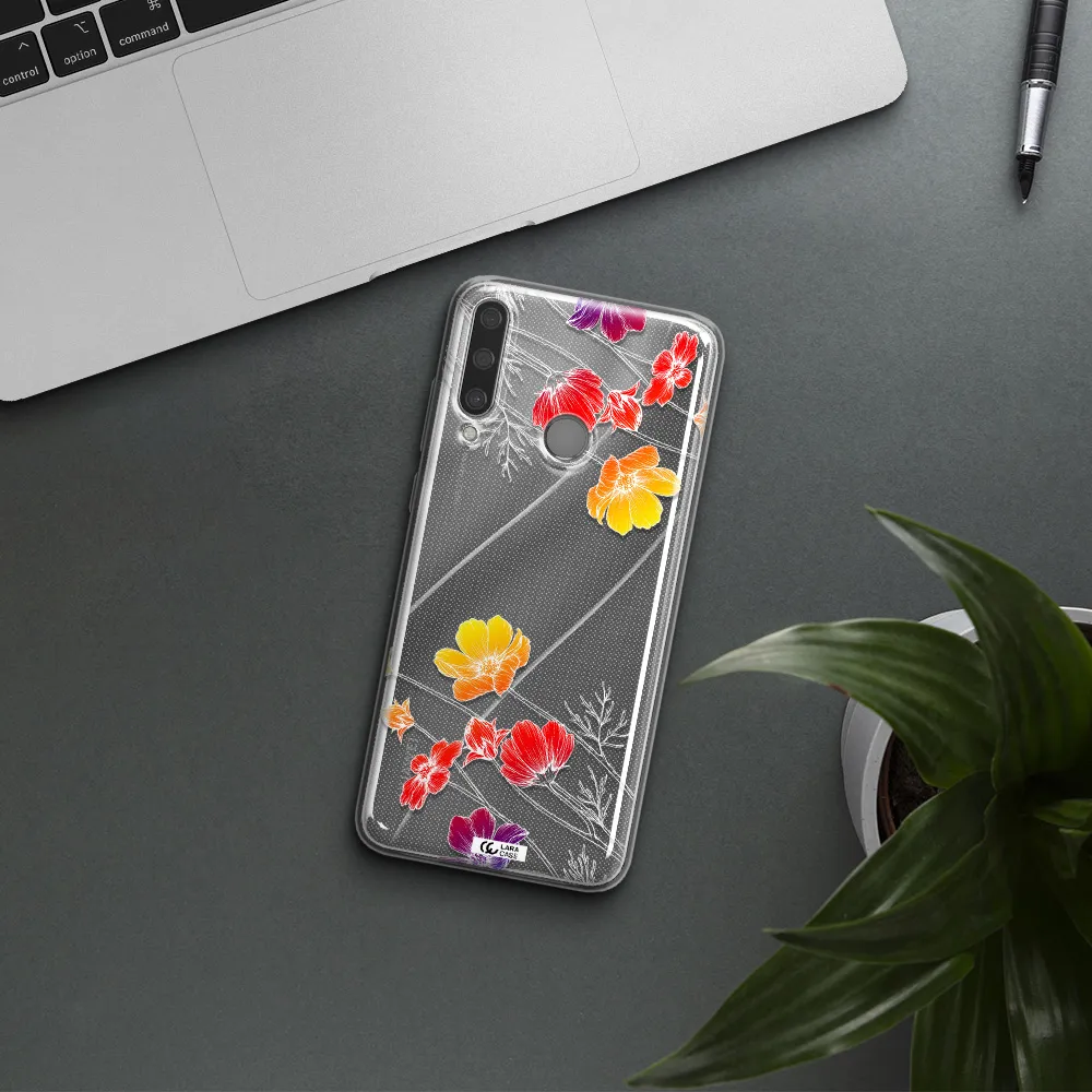 Hibiscus Flower Huawei Y6P Clear TPU Case