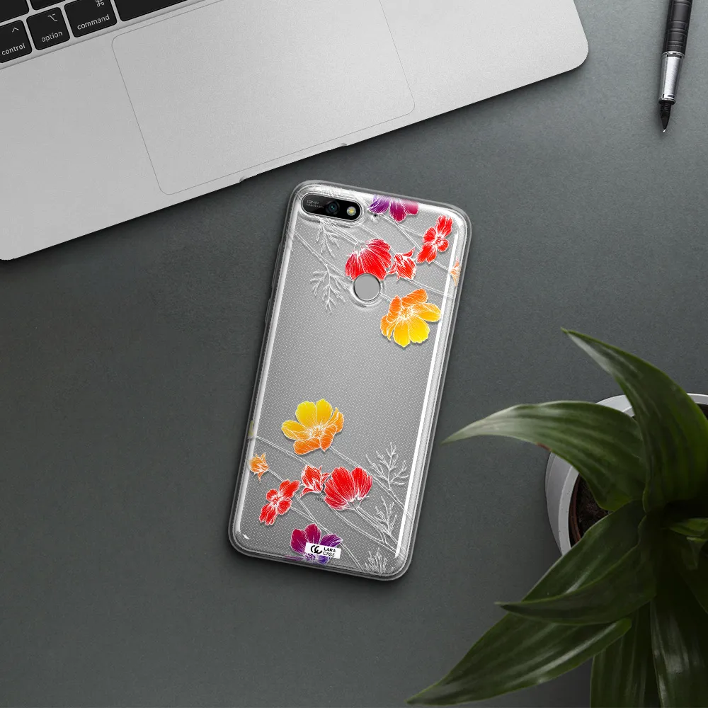 Hibiscus Flower Huawei Y7 2018 Clear TPU Case