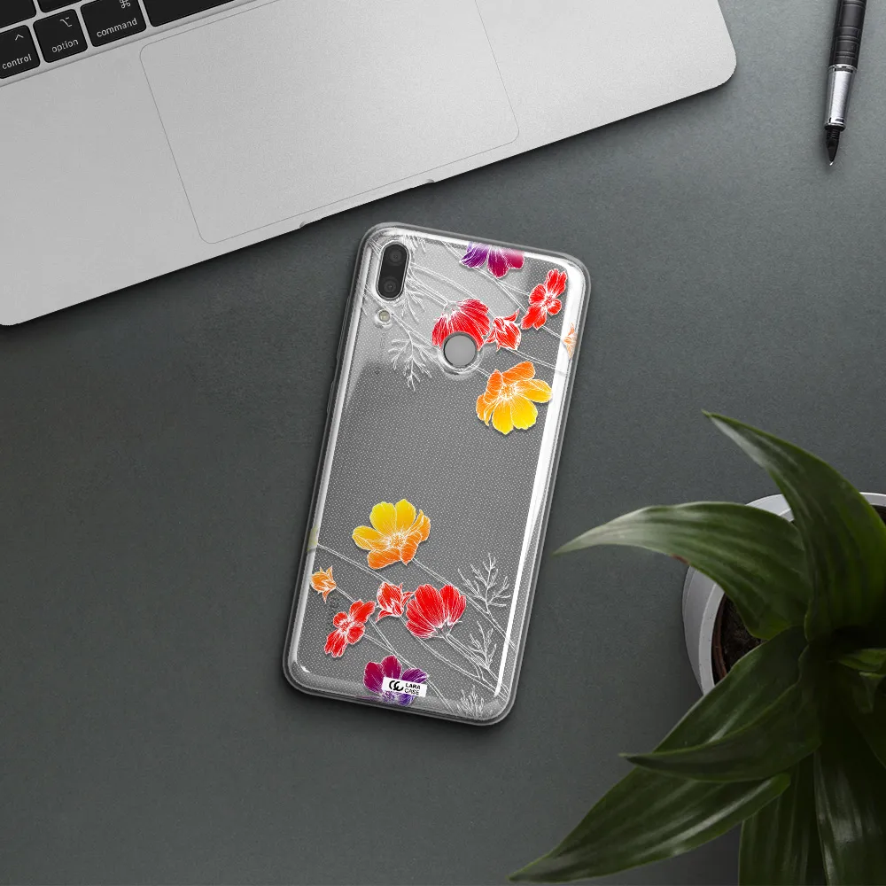 Hibiscus Flower Huawei Y7 2019 Clear TPU Case